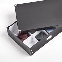 Dėžutė su skyriais, juoda kaina ir informacija | Daiktadėžės | pigu.lt