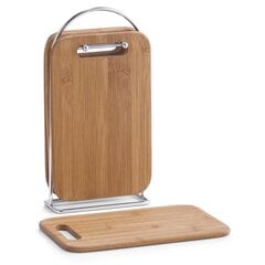 Бамбуковая кухонная доска + подставка Zeller, 4 шт. цена и информация | Разделочная доска | pigu.lt