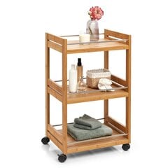 Bambuko virtuvės vežimėlis, 3 lygiai, Zeller 40275-uniw kaina ir informacija | Lentynos | pigu.lt