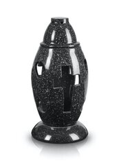 Керамический подсвечник и ваза для кладбища, цвет черный цена и информация | Свечи на кладбище | pigu.lt