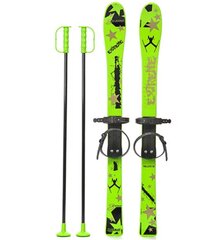 Детские лыжи, 90 см, цвет: зелёный цена и информация | Горные лыжи | pigu.lt