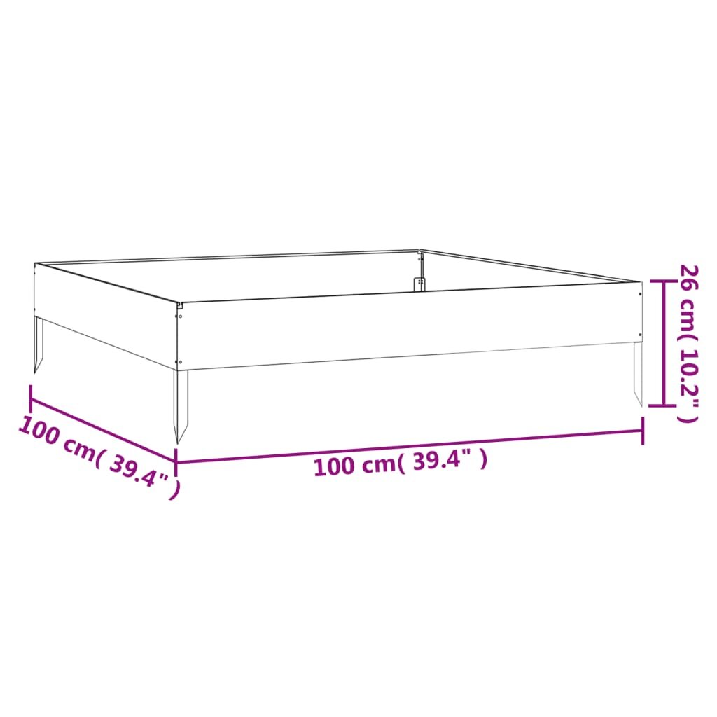 Sodo lovelis, 100x100x26cm kaina ir informacija | Loveliai | pigu.lt