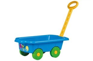 Vežimėlis su rankena, mėlyna spalva kaina ir informacija | Žaislai kūdikiams | pigu.lt