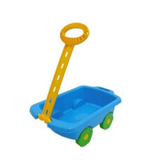 Vežimėlis su rankena, mėlyna spalva kaina ir informacija | Žaislai kūdikiams | pigu.lt
