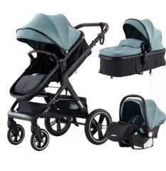 Kūdikių vežimėlis-transformatorius 3in1, blue kaina ir informacija | Vežimėliai | pigu.lt