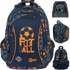 Mokyklinė kuprinė St.Right BP-26 Football 653278, 20 l, 39x27x17 cm цена и информация | Школьные рюкзаки, спортивные сумки | pigu.lt