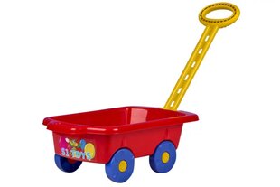 Vežimėlis su rankena, raudonos spalvos kaina ir informacija | Žaislai kūdikiams | pigu.lt