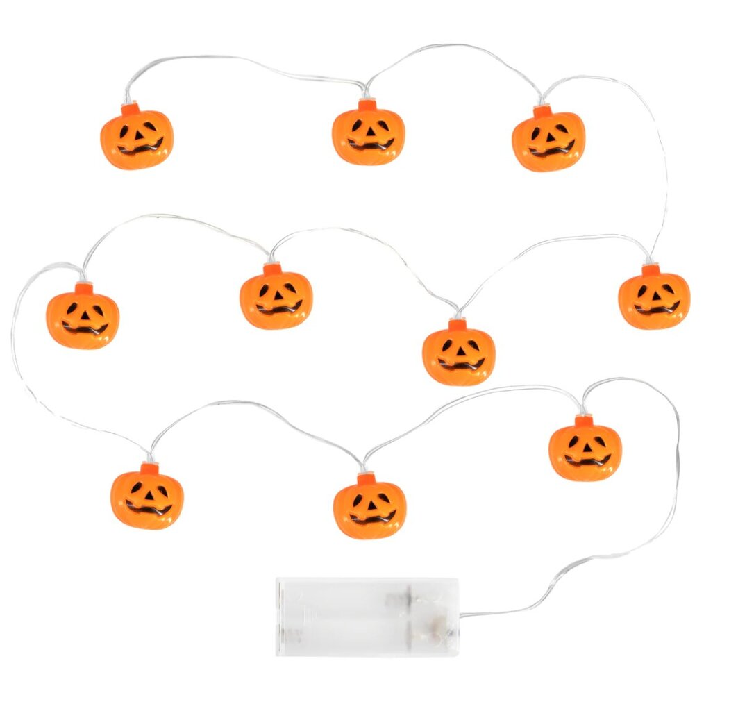 Helovino girlianda LED lemputės moliūgai 2 metrai kaina ir informacija | Dekoracijos šventėms | pigu.lt