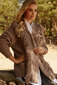 Kardiganas moterims Makadamia, rudas kaina ir informacija | Megztiniai moterims | pigu.lt