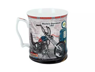 Puodelis metalinėje taupyklėje Harley Davidson, 480 ml kaina ir informacija | Originalūs puodeliai | pigu.lt