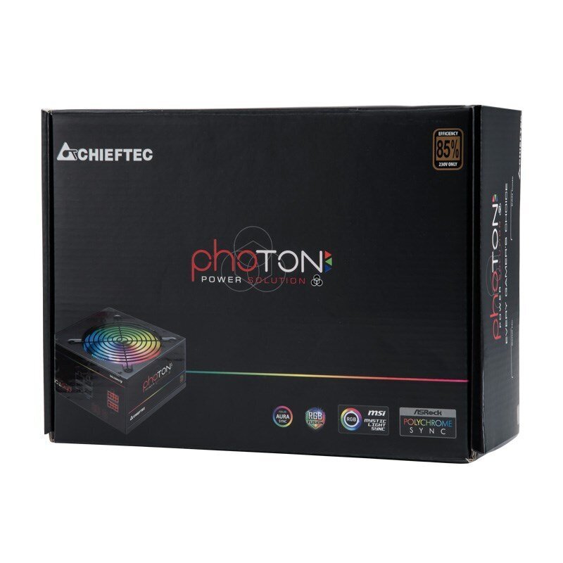 Chieftec Photon RGB 650W CTG-650C-RGB kaina ir informacija | Maitinimo šaltiniai (PSU) | pigu.lt