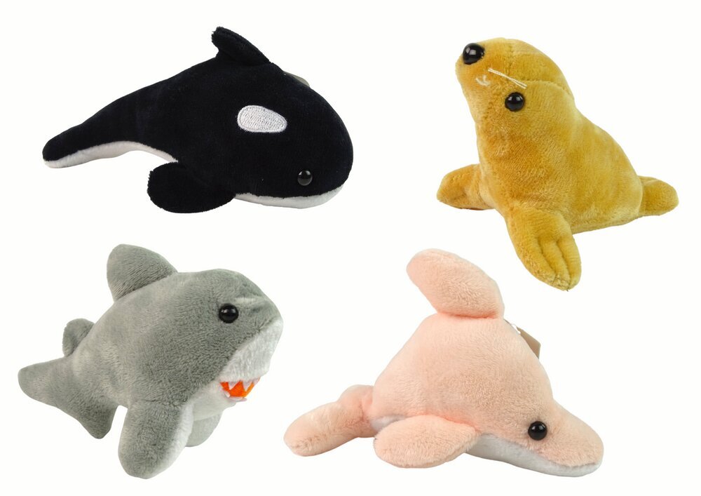 Minkšti maži pliušiniai jūros gyvūnai Lean toys, 4 vnt цена и информация | Minkšti (pliušiniai) žaislai | pigu.lt