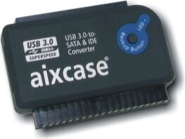 Aiixcase AIX-BLUSB3SI-PS, USB-A/Sata kaina ir informacija | Kabeliai ir laidai | pigu.lt