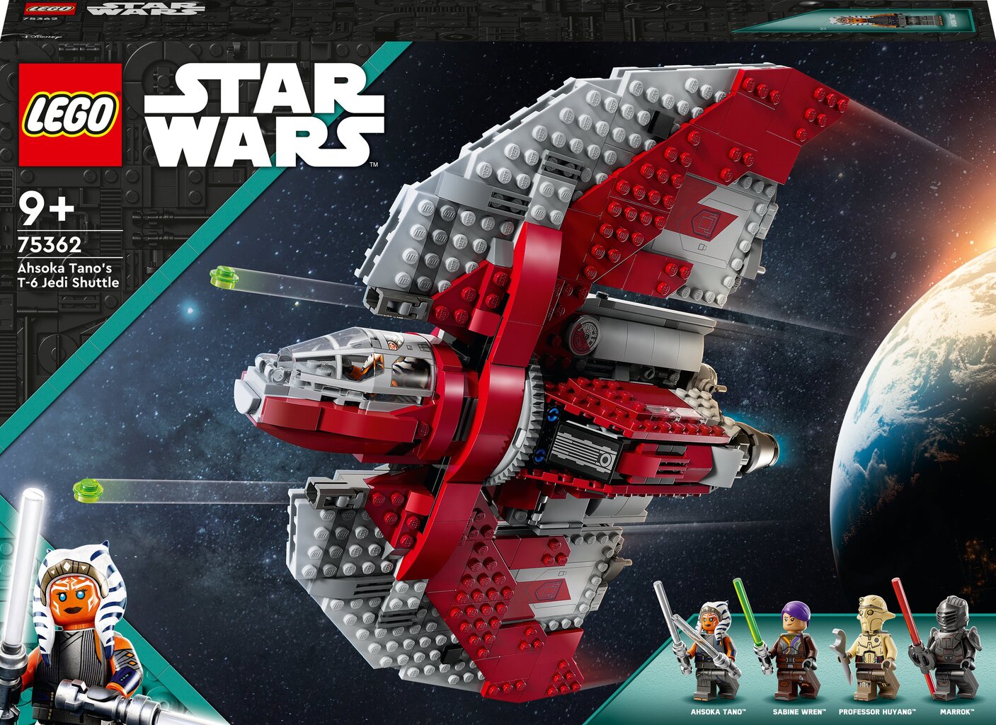 75362 LEGO® Star Wars Ahsoka Tano džedajų transportlaivis T-6 цена и информация | Konstruktoriai ir kaladėlės | pigu.lt