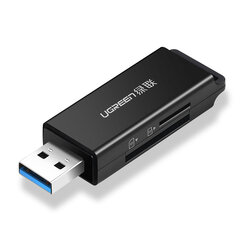 Nešiojamas USB 3.0 TF/SD kortelių skaitytuvas juodas 10177741 kaina ir informacija | Adapteriai, USB šakotuvai | pigu.lt