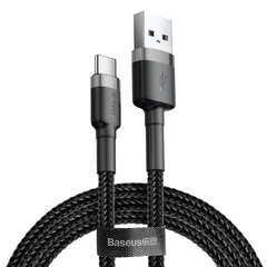 Patvarus lankstus laidas USB laidas USB-C QC3.0 3A 1M juodos ir pilkos spalvos 10182601 kaina ir informacija | Laidai telefonams | pigu.lt