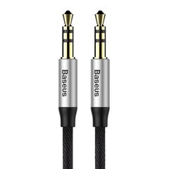 Yiven M30 stereo garso kabelis AUX 3,5 mm vyriškas mini lizdas 1 m sidabro-juodo 10184901 цена и информация | Кабели для телефонов | pigu.lt