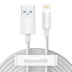 2x USB laidas Iphone žaibiškas greitas įkrovimas Maitinimo tiekimas 1,5 m baltas 10183051 kaina ir informacija | Laidai telefonams | pigu.lt