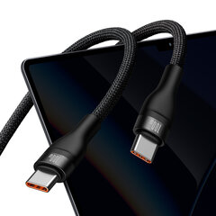 Kabelio blykstės serija 2in1 USB-C 2xUSB-C 100W 1,5m juoda 10186011 цена и информация | Кабели для телефонов | pigu.lt