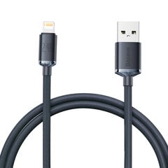 Kabelio laidas greitam įkrovimui ir duomenų perdavimui USB Iphone Lightning 2.4A 1.2m juodas 10183641 цена и информация | Адаптеры, USB-разветвители | pigu.lt