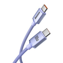Laido laidas greitam įkrovimui ir duomenų perdavimui USB-C USB-C 100W 2m violetinė 10183821 цена и информация | Кабели для телефонов | pigu.lt