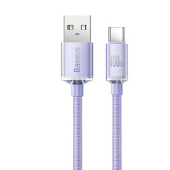 Laido laidas greitam įkrovimui ir duomenų perdavimui USB USB-C 100W 1,2m violetinė 10183751 цена и информация | Кабели для телефонов | pigu.lt