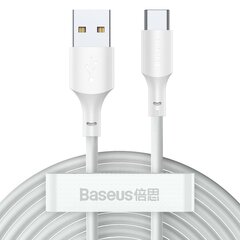 2x USB laidas USB-C greitas įkrovimas Maitinimo tiekimas Greitas įkrovimas 40 W 5 A 1,5 m baltas 10183061 цена и информация | Кабели для телефонов | pigu.lt