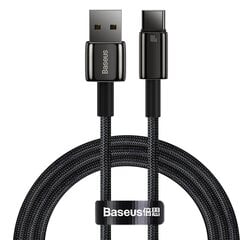 Volframo auksinis kabelis USB-USB-C 480Mb-s 100W 1m juodas 10185461 цена и информация | Кабели и провода | pigu.lt