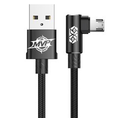 MVP kampuotas dvipusis laidas su šoniniu microUSB kištuku 2m 1.5A juodas 10182501 kaina ir informacija | Laidai telefonams | pigu.lt