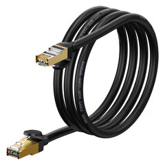 Septynių spartų greitas tinklo kabelis RJ45 Cat 7 10Gbps 1,5m juodas 10184661 цена и информация | Адаптеры, USB-разветвители | pigu.lt