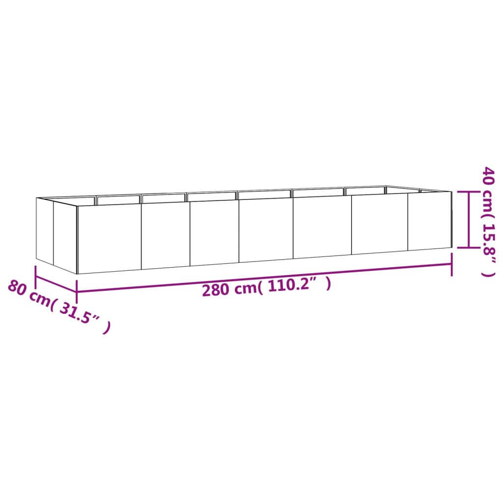 Sodo lovelis, 280x80x40cm kaina ir informacija | Loveliai | pigu.lt