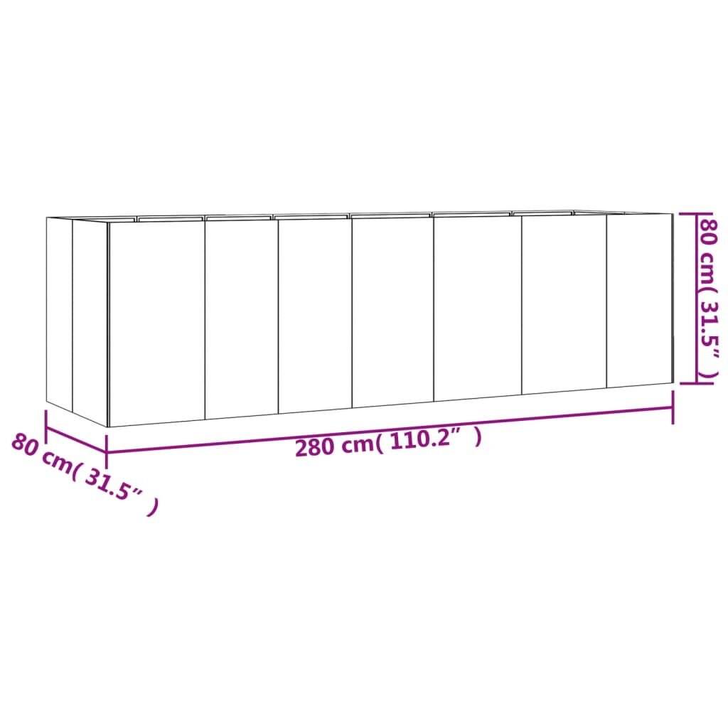 Sodo lovelis, 280x80x80cm kaina ir informacija | Loveliai | pigu.lt