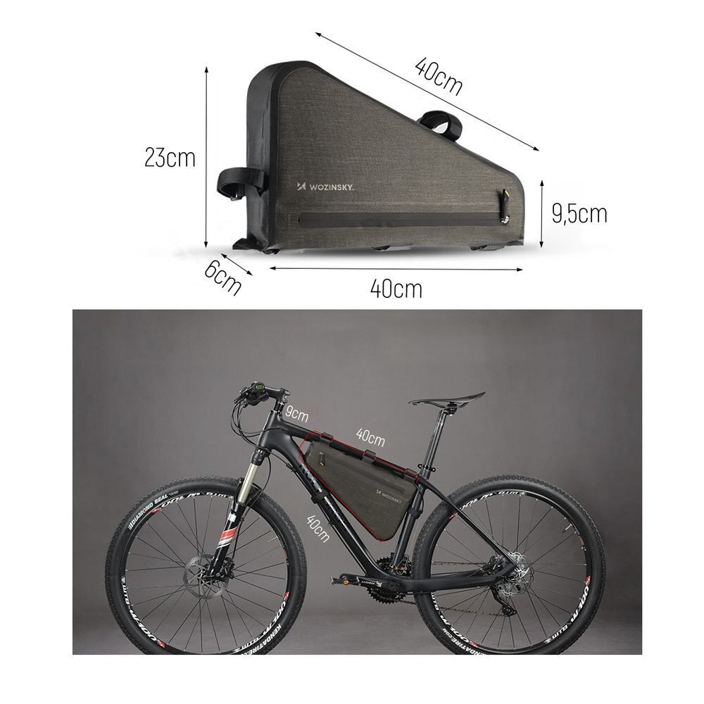 Dviračio krepšys Wozinsky, pilkas kaina ir informacija | Kiti dviračių priedai ir aksesuarai | pigu.lt