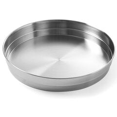Глубокий поднос для официанта с бортиком, круглый стальной диаметр. 31,5 см цена и информация | Посуда, тарелки, обеденные сервизы | pigu.lt
