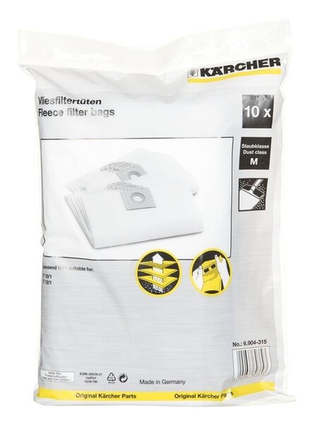 Dulkių siurblio maišeliai Kärcher 6.904-315.0 kaina | pigu.lt