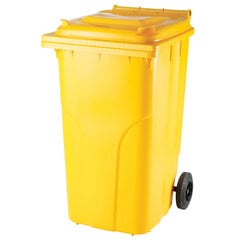Atliekų konteineris Europlast, 240 L, geltonas цена и информация | Уличные контейнеры, контейнеры для компоста | pigu.lt