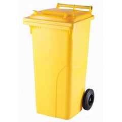 Atliekų konteineris Europlast, 120L, geltonas kaina ir informacija | Komposto dėžės, lauko konteineriai | pigu.lt