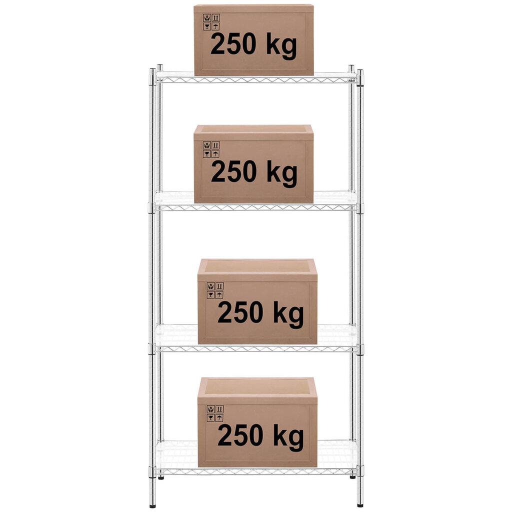 Metalinė lentyna Royal Catering, 90x45x180 cm kaina ir informacija | Sandėliavimo lentynos | pigu.lt