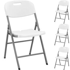 4-ių kėdžių komplektas Royal Catering, baltas kaina ir informacija | Lauko kėdės, foteliai, pufai | pigu.lt