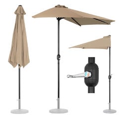 Terasos skėtis Uniprodo, smėlio spalvos цена и информация | Зонты, маркизы, стойки | pigu.lt
