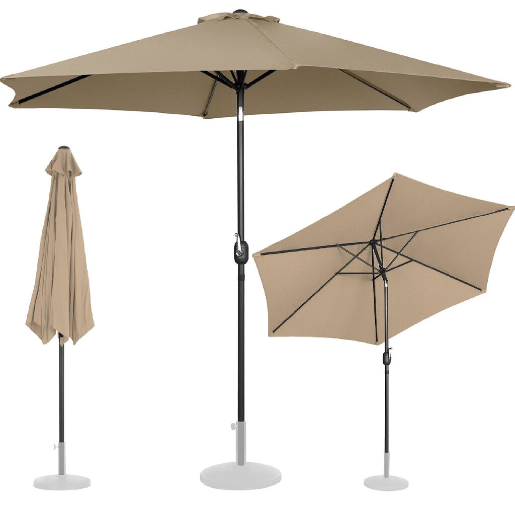 Lauko skėtis Uniprodo, pilkas/rudas цена и информация | Skėčiai, markizės, stovai | pigu.lt