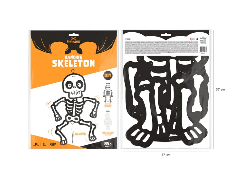 Kabantis skeletas Monstras helovino dekoracija kaina ir informacija | Dekoracijos šventėms | pigu.lt