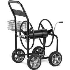 Vežimėlis sodo žarnai su švaistikliu ir krepšiu Hillvert, 90 m kaina ir informacija | Laistymo įranga, purkštuvai | pigu.lt