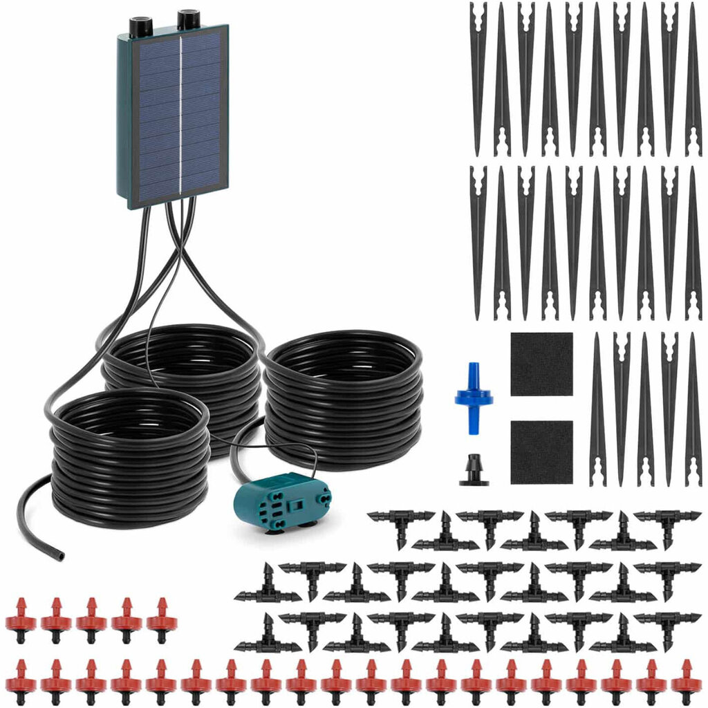 Sodo laistymo sistema su saulės baterija, 10 m kaina ir informacija | Laistymo įranga, purkštuvai | pigu.lt