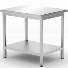 Stalas Hendi, sidabrinis kaina ir informacija | Virtuvės ir valgomojo stalai, staliukai | pigu.lt