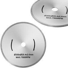 Akmens pjovimo diskinis pjūklas su deimantiniu pjūklu MSW kaina ir informacija | MSW Santechnika, remontas, šildymas | pigu.lt