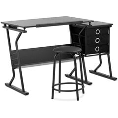 Rašomasis stalas su taburete Fromm & Starck, juodas kaina ir informacija | Kompiuteriniai, rašomieji stalai | pigu.lt