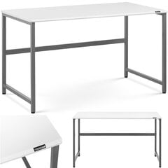 Kompiuterinis stalas, baltas/pilkas kaina ir informacija | Kompiuteriniai, rašomieji stalai | pigu.lt