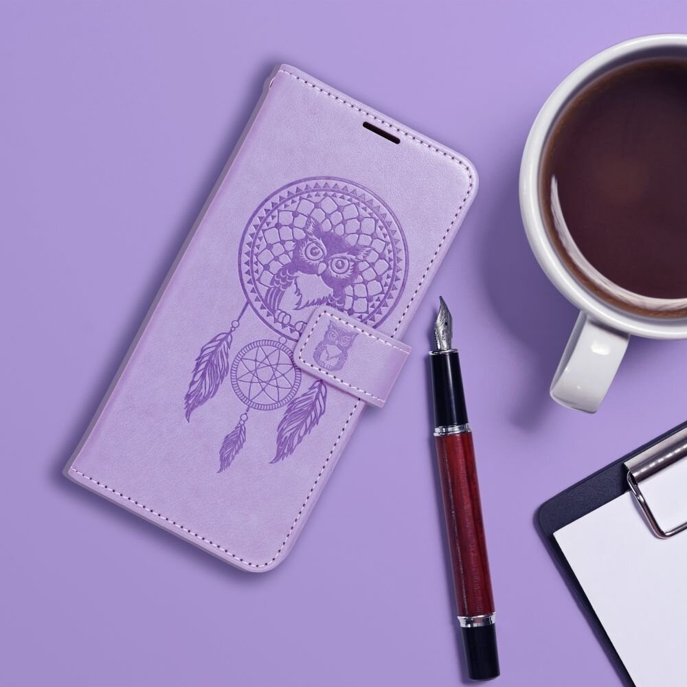 MEZZO Book case for XIAOMI Redmi NOTE 12S dreamcatcher purple kaina ir informacija | Telefono dėklai | pigu.lt