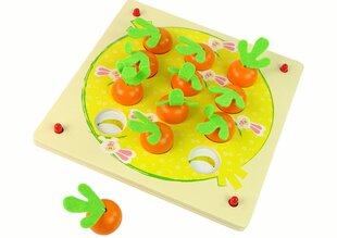 Деревянная игра на память, морковь цена и информация | Развивающие игрушки | pigu.lt